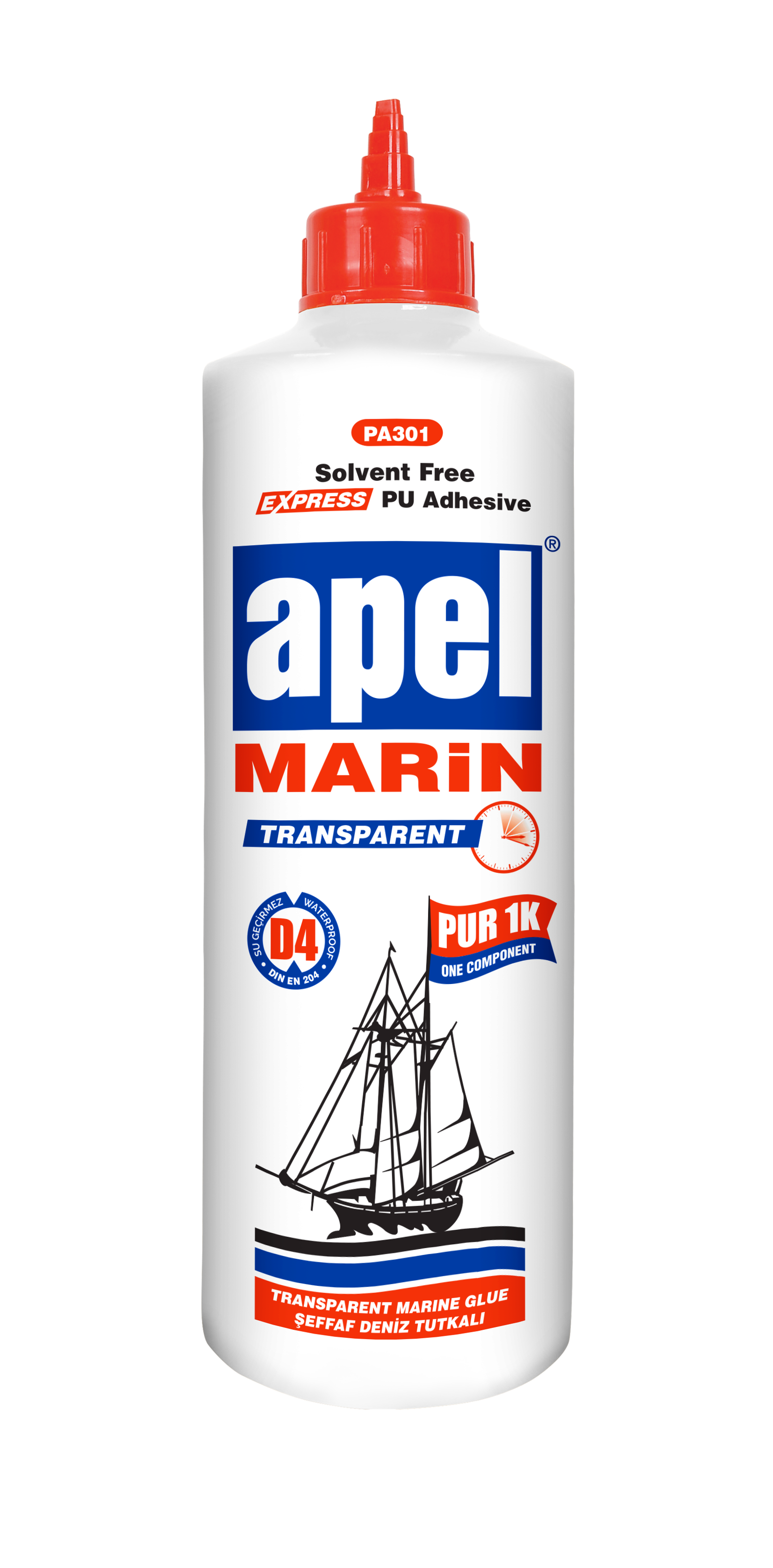 APEL PUR MARİN TUTKALI ŞEFFAF PA301-600ML - 550 g / 600 ml