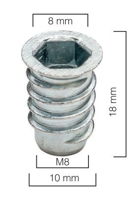 Ayder A0302 Metal Dübel 10x18 Çinko