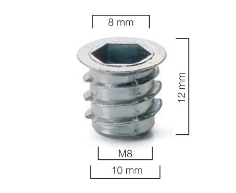 Ayder A0308 Metal Dübel 10x12 Çinko