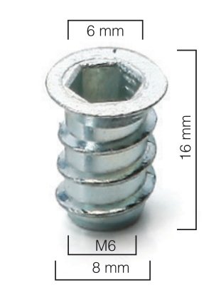 Ayder A0406 Metal Dübel 8x16 Çinko