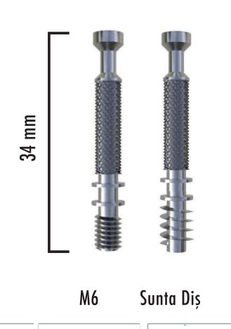 Ayder A0504 Minifix Mili (M6) Çinko