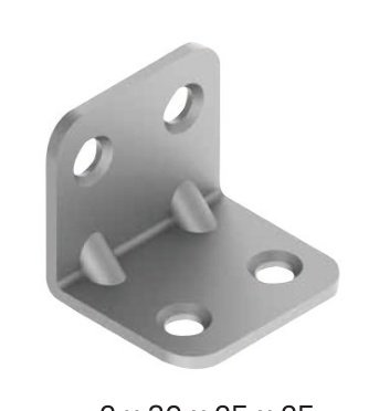 Ayder A2215 Metal L Gönye 2x30x25x25 Çinko