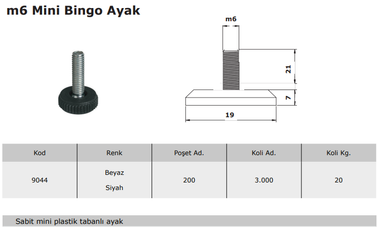 m6 Mini Bingo Ayak