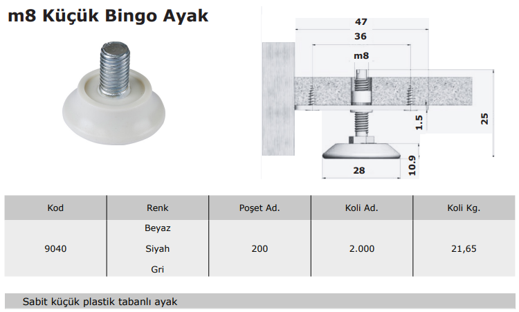 m8 Küçük Bingo Ayak