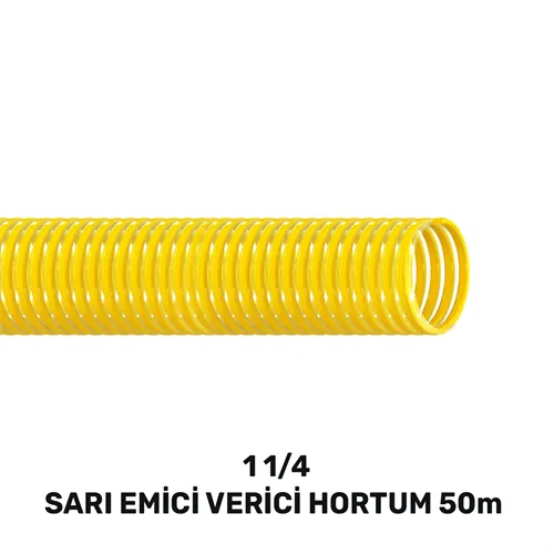 1 1/4 SARI EMİCİ VERİCİ HORTUM 50 MT (320gr/mt)