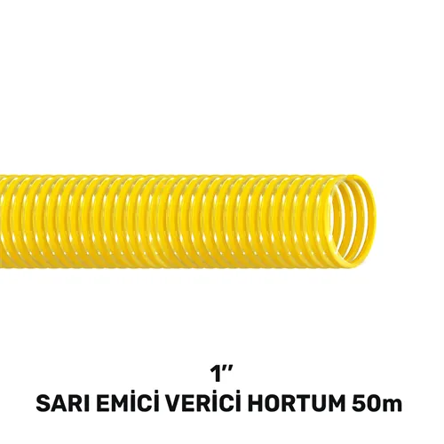 1'' SARI EMİCİ VERİCİ HORTUM 50 MT (240gr/mt)