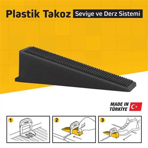 SGS DERZ SEVİYE TESPİT KLİPS TAKOZU  (PK/100 ADET) SİYAH