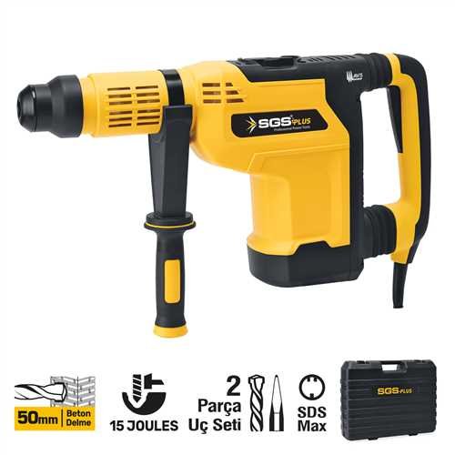 SGS KIRICI-DELİCİ MATKAP 1500 Watt 50MM 11KG 15 JOULES (SDS MAX)