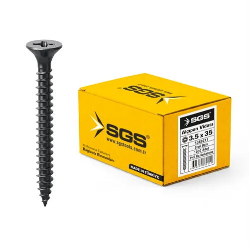 SGS ALÇIPAN VİDASI SIK DİŞLİ 3,5*35MM  (PK/1000AD)