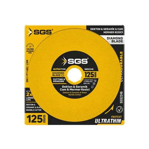 SGS CAM-DEKTON-SERAMİK-MERMER HASSAS ELMAS KESİCİ 125 MM