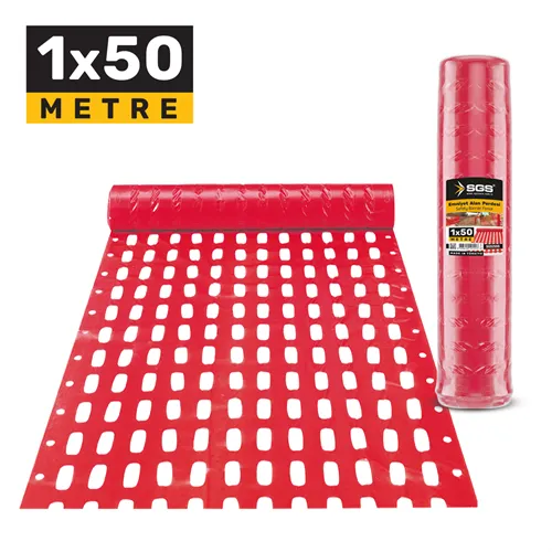 SGS EMNİYET ALAN PERDESİ 1x50 MT. 40 Gr. KIRMIZI