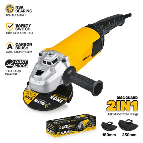 SGS ENDÜSTRİYEL TAŞLAMA MAKİNESİ 3000 WATT 180-230 MM