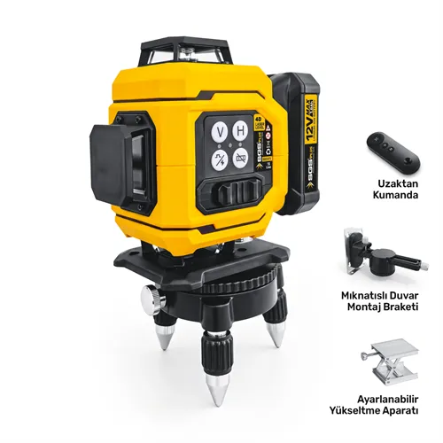 SGS LAZER HİZALAMA DİSTOMAT (ŞAKÜL) 16 Line 4*360 12V 1.8 Ah