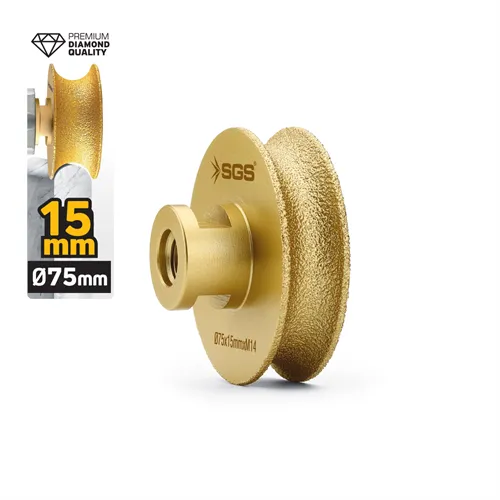 SGS M14-75x15 MM VAKUM ELMAS TAŞLAMA DİSKİ TAM PROFİL