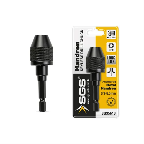 SGS OTOMATİK 1/4'' HEX MİNİ METAL MANDREN 0.3-6.5 MM