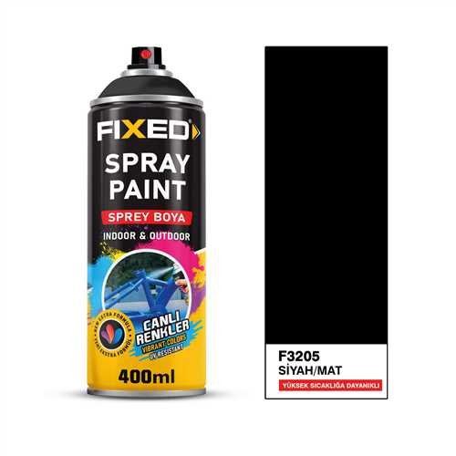 SGS SPREY BOYA AKRİLİK - SİYAH/MAT YÜKSEK ISIYA DAYANIKLI 320GR 400ML(400°C)