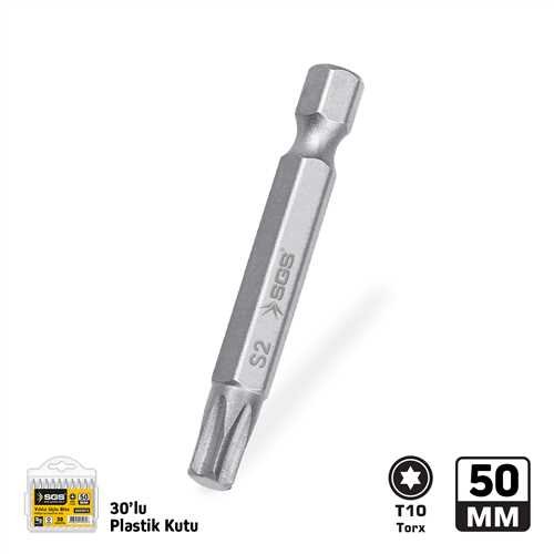 TORX UÇLU BİTS S2 T10 50mm Sand-Pro Series