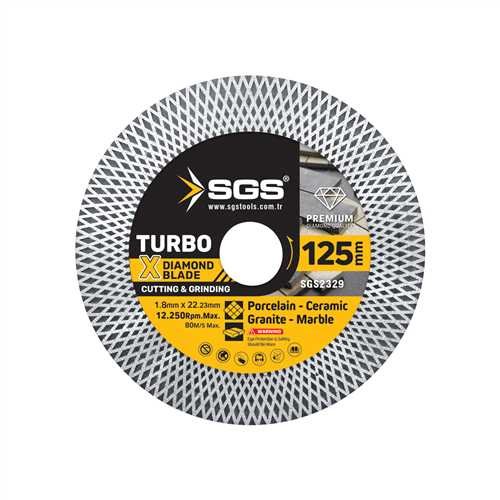 SGS TURBO X ELMAS HASSAS KESİCİ VE TAŞLAYICI (125*1,8 MM)