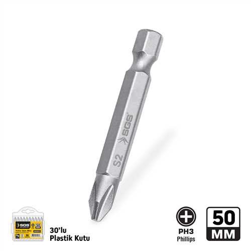YILDIZ UÇLU BİTS S2 PH3*50mm Sand-Pro Series